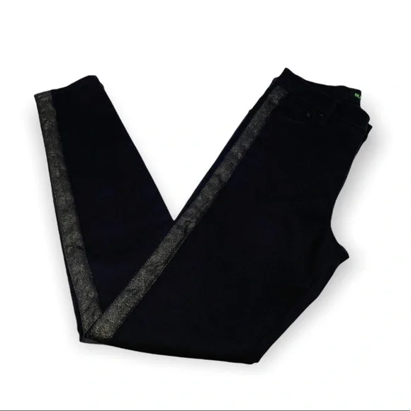 Blue Revival Sienna Black Jean with Gold Tuxedo Stripe - Picture 5 of 10